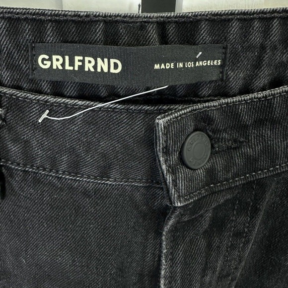 NWOT GRLFRND The Hailey Low Rise Boot Jeans Slit Hem Sunset Strip Black Size 27 - Picture 10 of 13